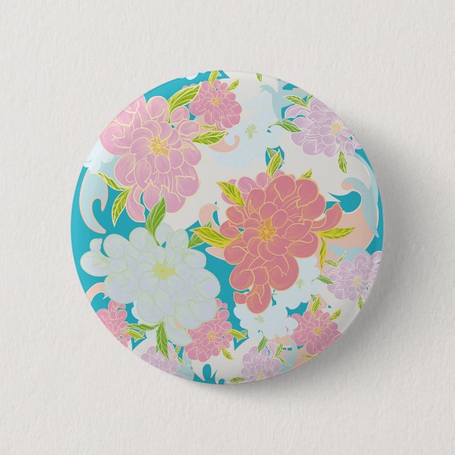 Flowers pattern button (Front)