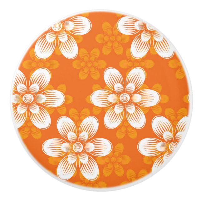 Flowers Pattern Ceramic Knob (Front)