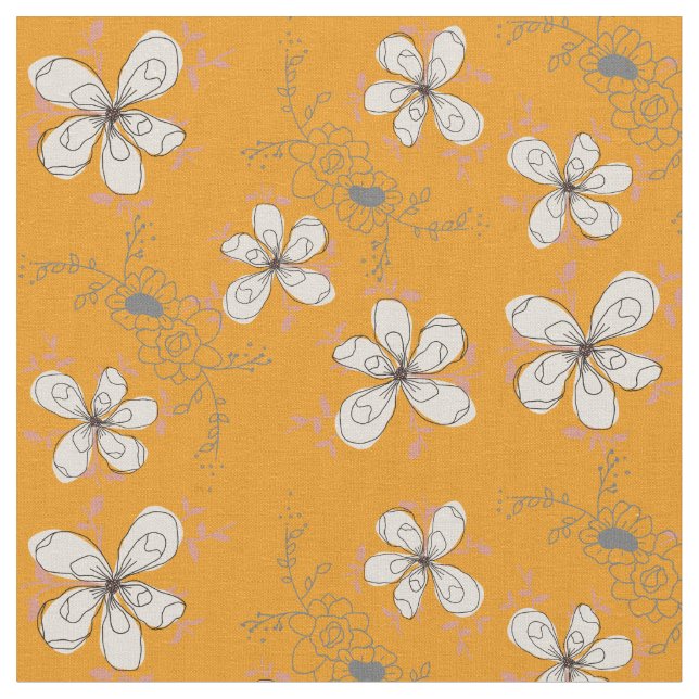 flowers pattern fabric (Close Up)