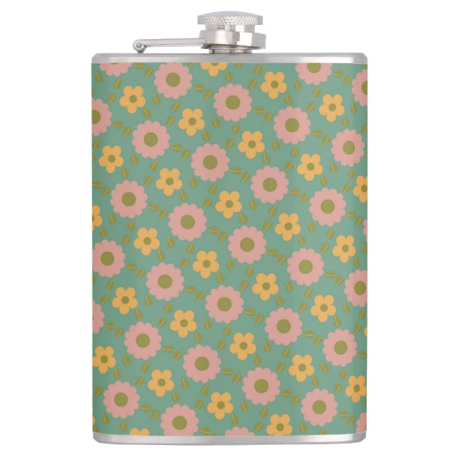 flowers pattern   flask (Front)