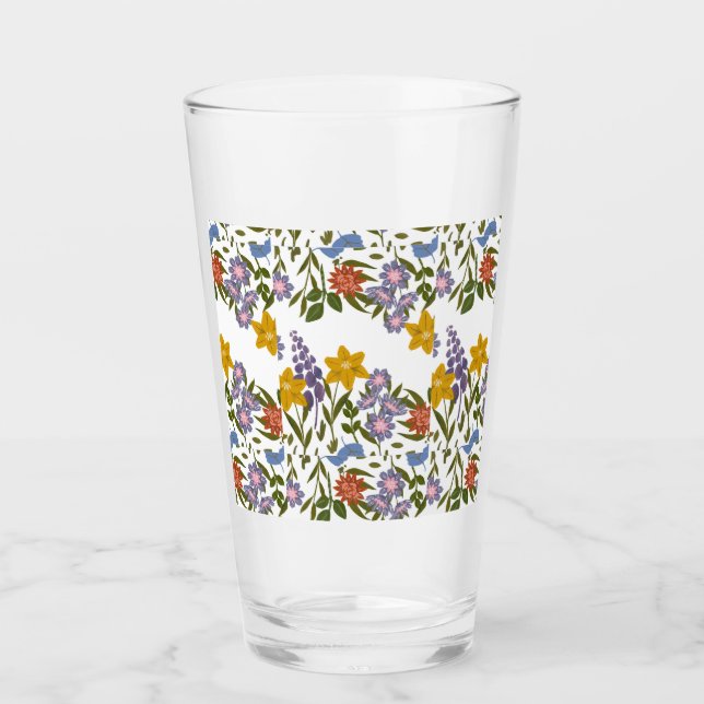 Flowers Pattern Glass (Front)