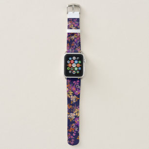 Flowers pattern illustration apple watch band