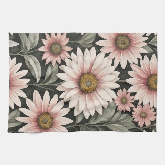 flowers pattern kitchen towel (Horizontal)