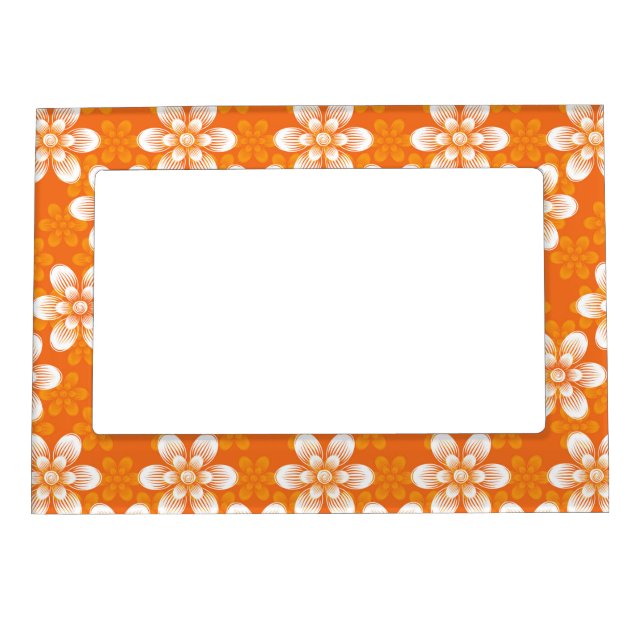 Flowers Pattern Magnetic Photo Frame (Front)