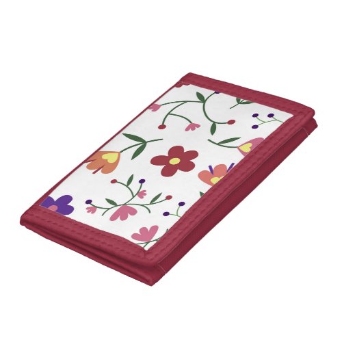 Flowers Pattern Nature Design Flora Plant Case_Mat Trifold Wallet