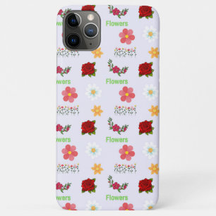 Flowers pattern on gray iPhone 11 pro max case