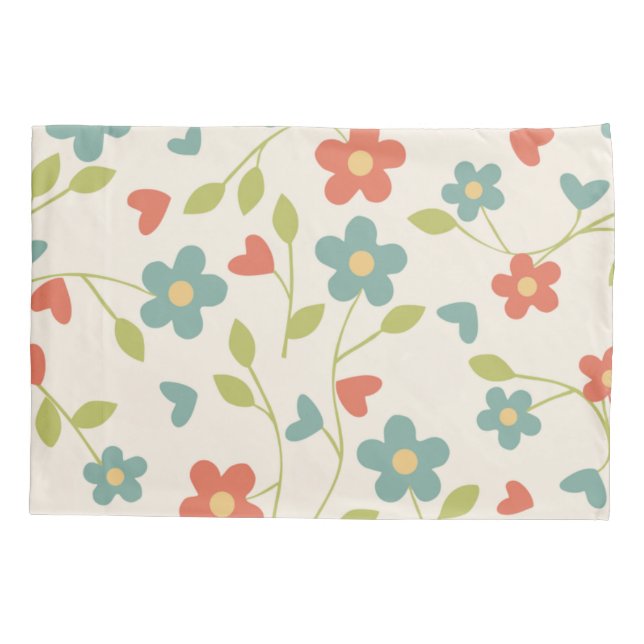 Flowers Pattern Pillow Case (Back)