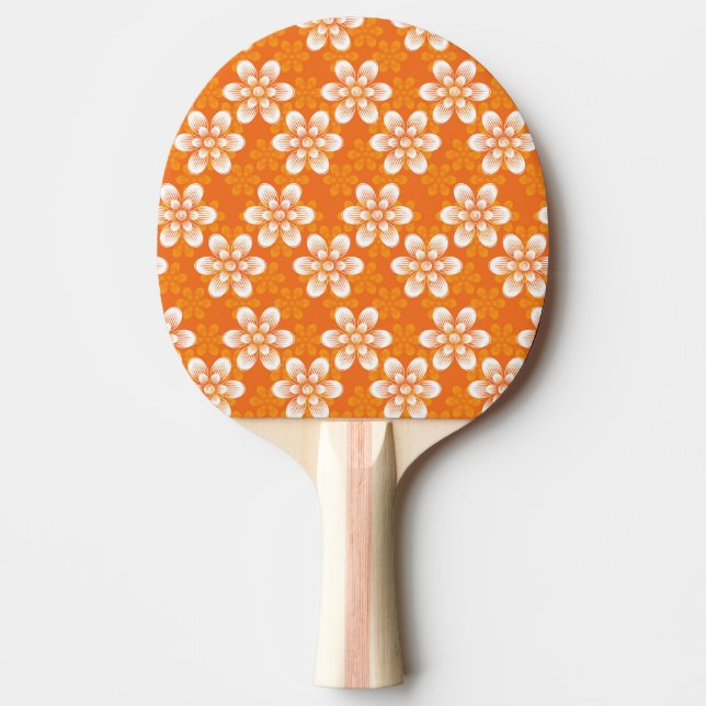 Flowers Pattern Ping-Pong Paddle (Front)
