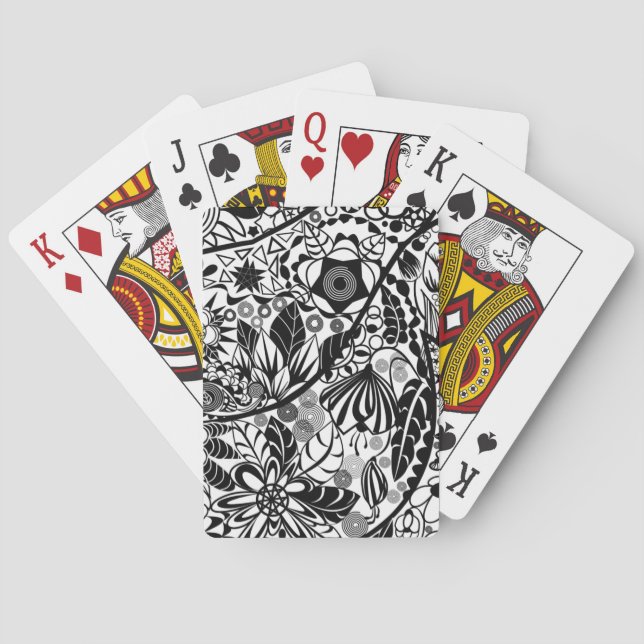 Flowers Pattern Playing Cards (Back)