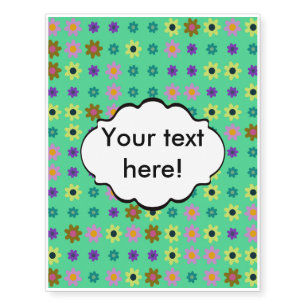 Flowers pattern temporary tattoos