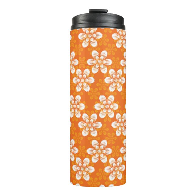 Flowers Pattern Thermal Tumbler (Front)