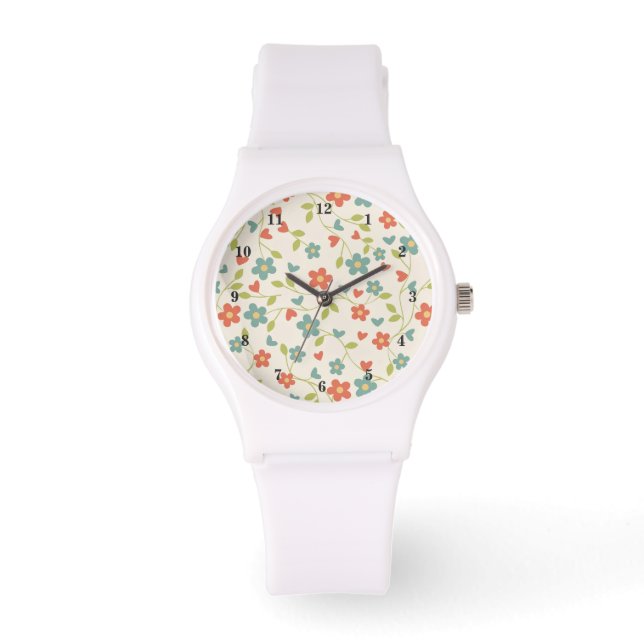 Flowers Pattern Watch Gift (Front)