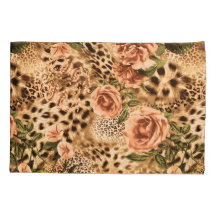 Flowers Pattern with Leopard Print