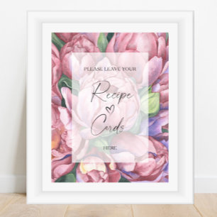 flowers pattern - Your recipe card here Poster