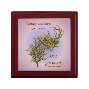 Flowers Peace Inspirational Quote Gift Box