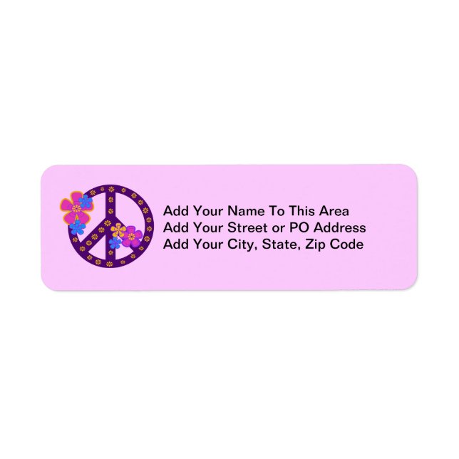 Flowers Peace Symbol T-shirts and Gifts Label (Front)