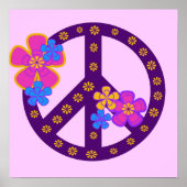 Flowers Peace Symbol T-shirts and Gifts Poster | Zazzle