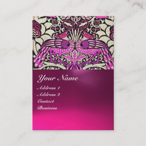 FLOWERSPEACOCKS AND DRAGONS MONOGRAM BUSINESS CARD