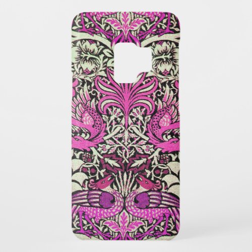 FLOWERSPEACOCKS AND DRAGONS Pink Purple White Case_Mate Samsung Galaxy S9 Case