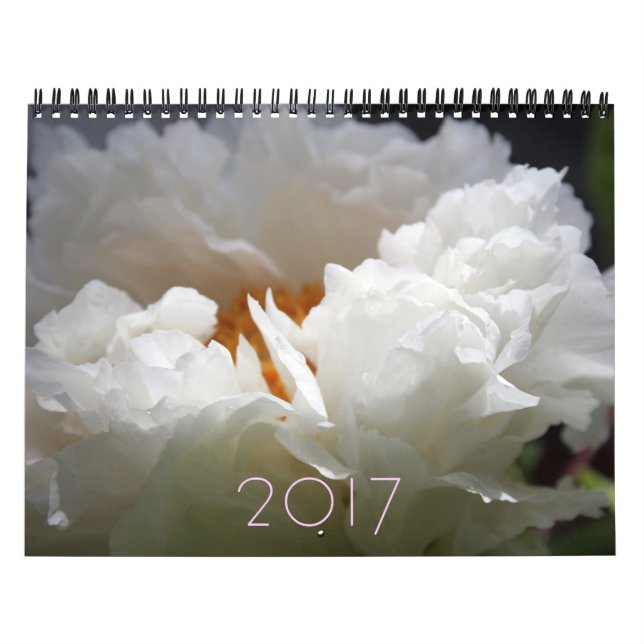 Flowers Peony customizable Year Calendar (Cover)