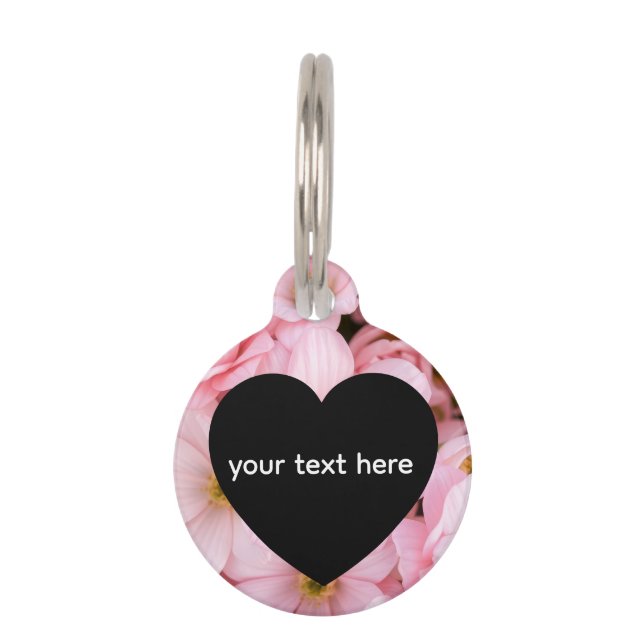 flowers personalised pet ID tag (Front)