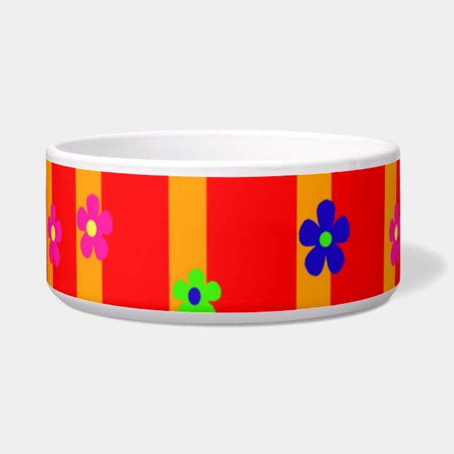 Flowers Pet Bowl, Bowl (Front)