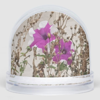Flowers Photo and Painting Snow Globe