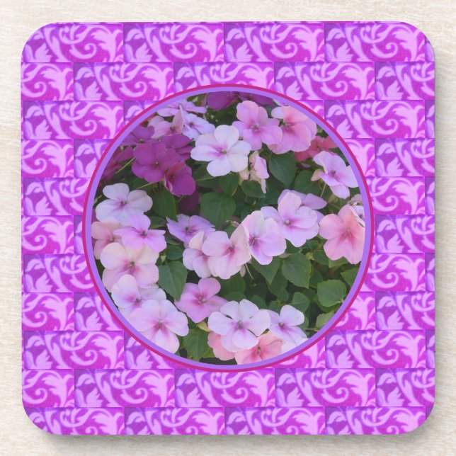 Flowers Photo  Beverage Coaster (Front)