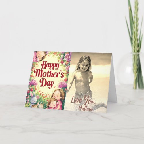  Flowers Photo Whimsical  Mother Day AP72 card