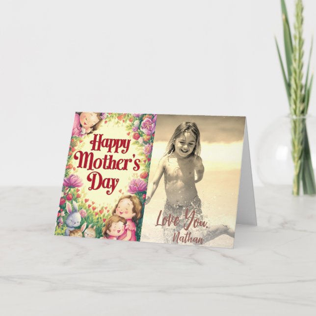 *~* Flowers Photo Whimsical  Mother Day AP72 card (Front)