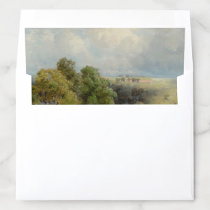 Flowers Picking, vintage oil on canvas, fine art Envelope Liner