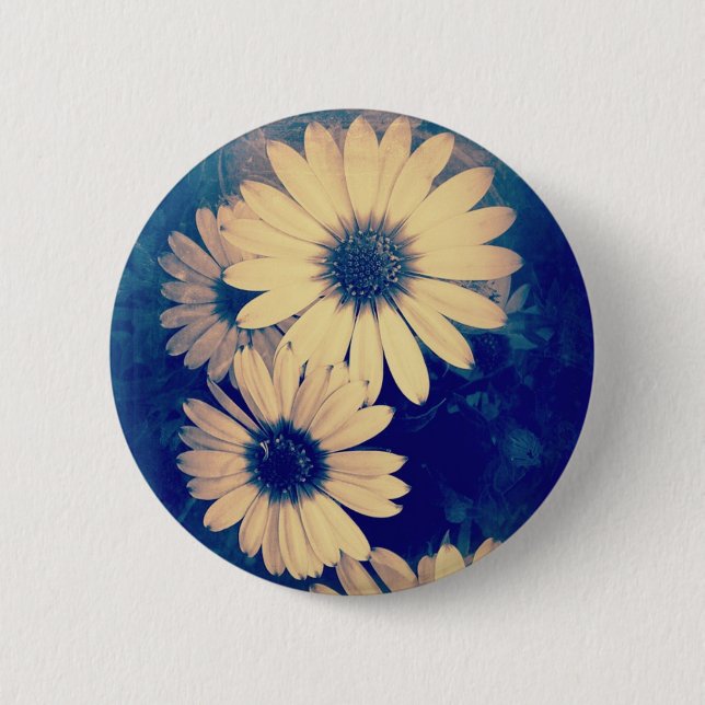 Flowers Pinback Button (Front)