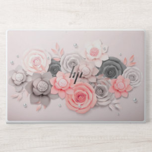Flowers Pink and Grey HP EliteBook 850 G5/G6, 755 Laptop Skin