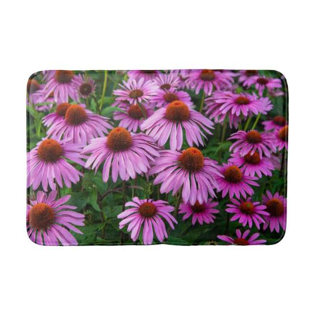 Flowers | Pink Coneflower Garden Bath Mat (Front)