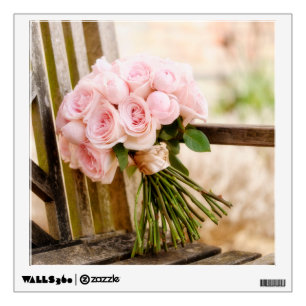 Flowers Pink Rose Bouquet Wall Decal