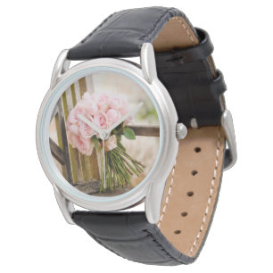 Flowers   Pink Rose Bouquet Watch