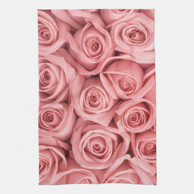 Flowers | Pink Roses Kitchen Towel (Vertical)