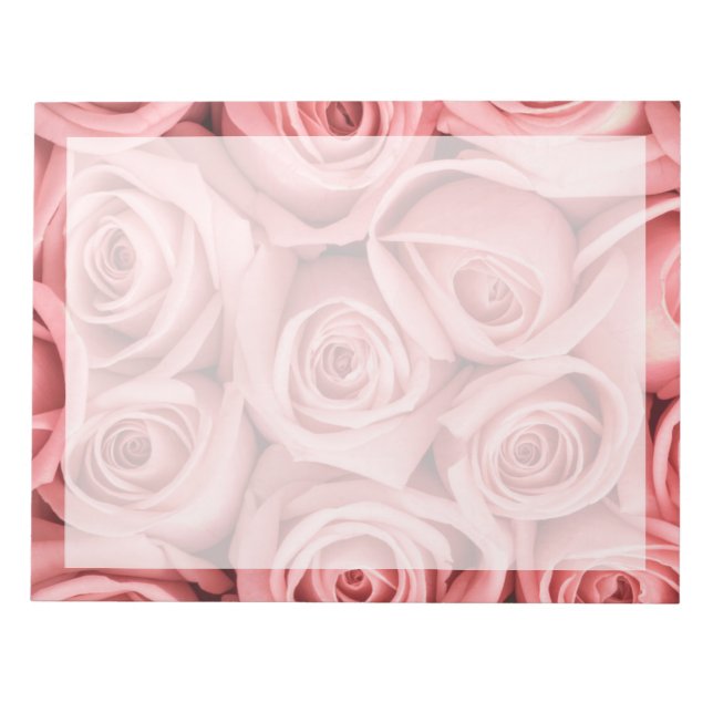 Flowers | Pink Roses Notepad (Front)