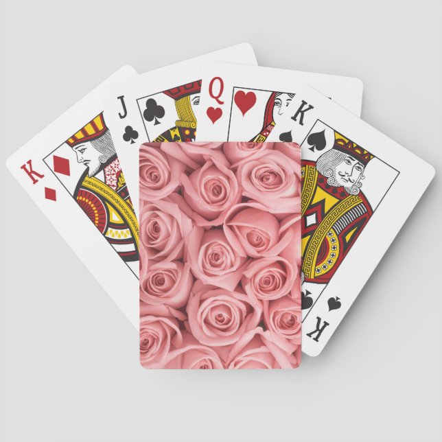 Flowers | Pink Roses Poker Cards (Back)