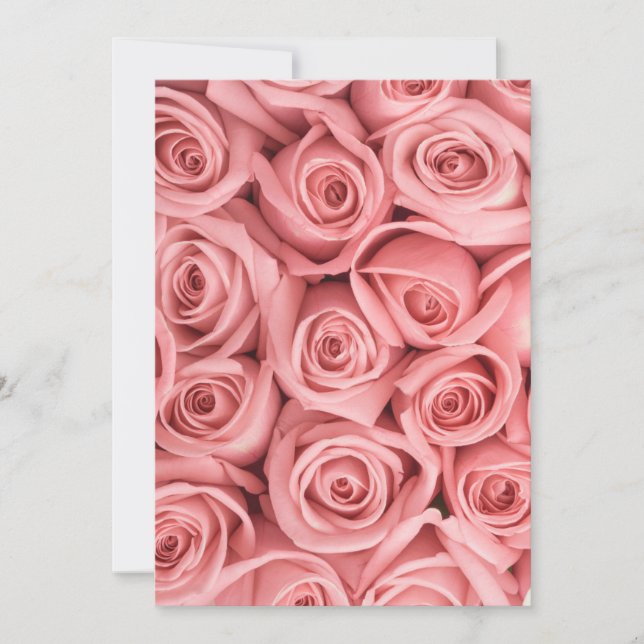 Flowers | Pink Roses Thank You Card (Front)