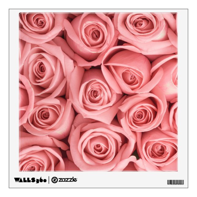 Flowers | Pink Roses Wall Decal (Front)