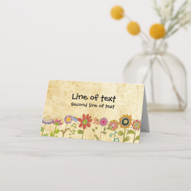 Flowers Place Card (Front)