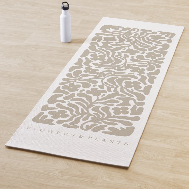 Flowers & Plants | Beige Yoga Mat (In Situ)