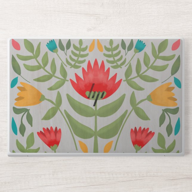 Flowers Plants Leaves Floral HP Laptop Skin (Front)