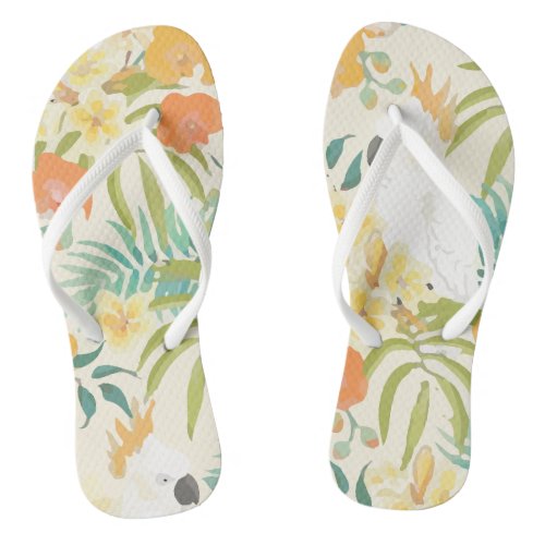 Flowers Plumeria Orchid Flip Flops