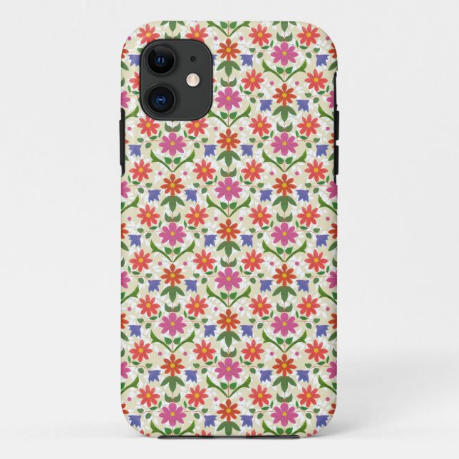 Flowers, Polka Dots, Ecru iPhone 5/5s Xtreme Case (Back)