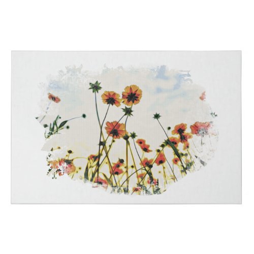  Flowers Poppy Field  Floral AR9 Faux Canvas Print