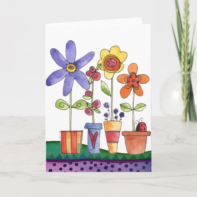 Flowers pots card (Front)