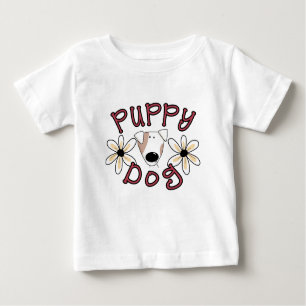 Flowers Puppy Dog T-shirts and Gifts