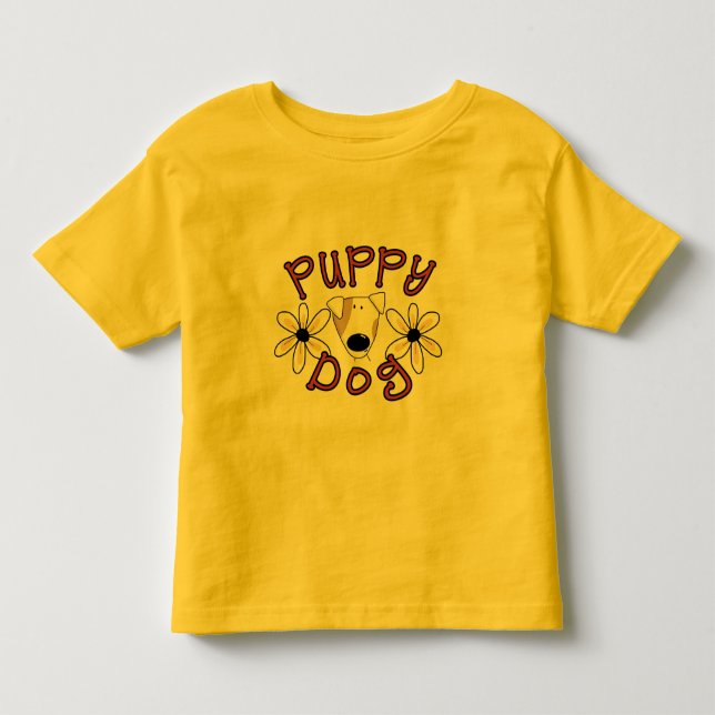 Flowers Puppy Dog T-shirts and Gifts (Front)